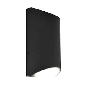 8 in. Black Outdoor LED Up and Down Wall Sconce Light Fixture 3CCT 3000K-5000K 9-Watt/12-Watt/15-Watt ETL IP65