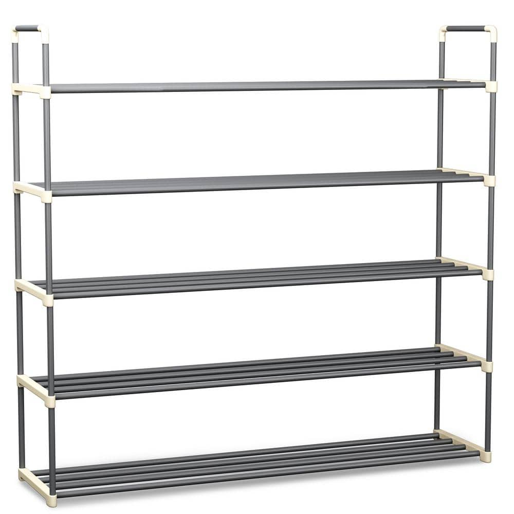 Weymouth Home 370 H 30-Pair 5-Tier Gray Polymer Shoe Rack 901768LMZ - The  Home Depot