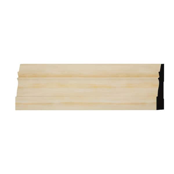 Ekena Millwork WM631 0.56 in. D x 3.25 in. W x 6 in. L Wood (Pine) Baseboard Moulding Sample