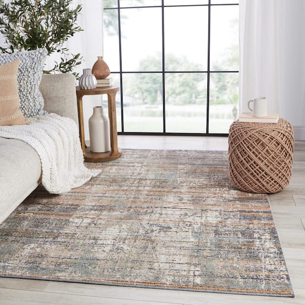 Archer Lane Jaipur 6 x 9 Ivory Indoor Abstract Global Area Rug Polyester in Off-White | 133BOWE2J6L
