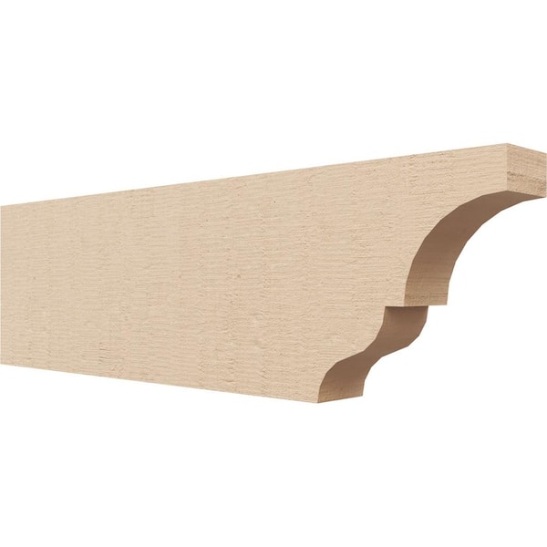 Ekena Millwork 2-in. x 6-in. x 20-in. Asheboro Woodgrain, Primed Tan Timberthane Polyurethane Rafter Tail Brace