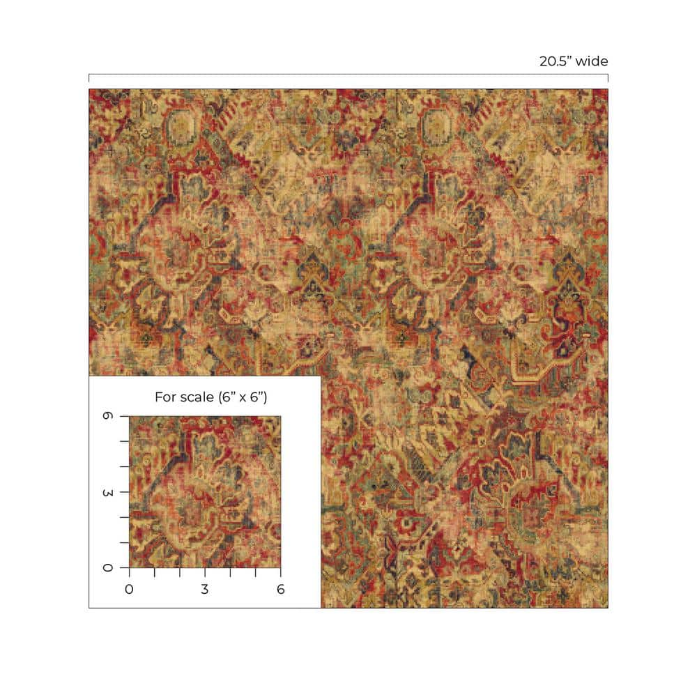 Ruby Vintage Persian Peel and Stick Wallpaper