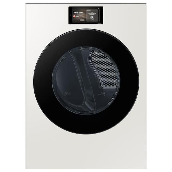 7.6 cu ft vented Front Load Stackable Bespoke AI Ultra Capacity Electric Dryer in Ivory w/AI OptiDry+