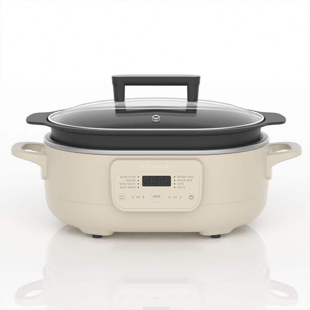 Zing 6 Qt. Oatmeal Programmable Slow Cooker with Mutli-function
