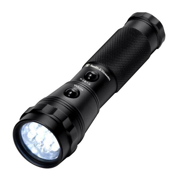 Smith & Wesson Galaxy 3AAA 12 LED Flashlight with White/Red/Blue/Green LEDs