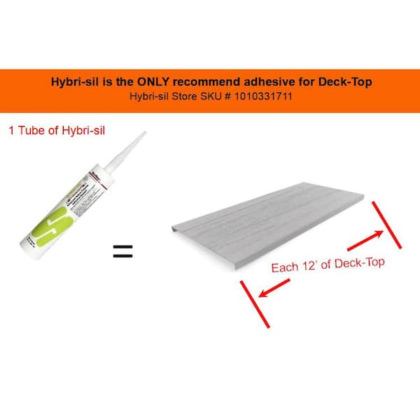 Deck-Top Advanced Hybrid Polymer Adhesive and Sealant for Deck Top Board Covers (Box of 12)
