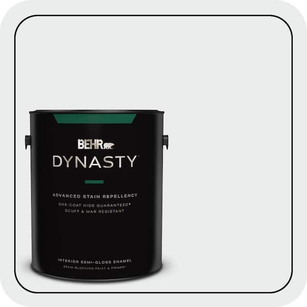 BEHR DYNASTY 1 gal. #BWC-12 Vibrant White Semi-Gloss Enamel Interior Stain-Blocking Paint & Primer