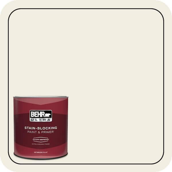 BEHR ULTRA 1 qt. Designer Collection #DC-012 White Stone Extra Durable Flat Interior Paint & Primer