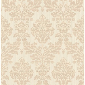 Piers Rose Gold Texture Damask Strippable Wallpaper (Covers 56.4 sq. ft.)