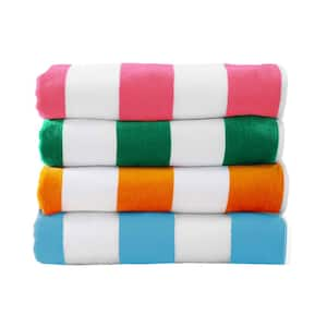 100% Cotton Cabana 4-Pack Beach and Pool Towels