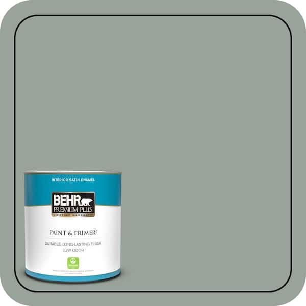 BEHR PREMIUM PLUS 1 qt. #700F-4 Pinedale Shores Satin Enamel Low Odor Interior Paint & Primer