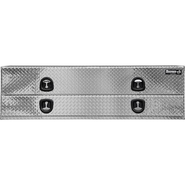 Buyers Products 21 in. x 18 in. x72 in. Diamond Tread Aluminum Flatbed Contractor with Lower Door