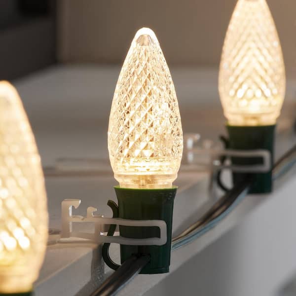 Warm White Commercial Grade Shatter-Resistant Faceted C9 LED Replacement Bulbs (50-Pack)