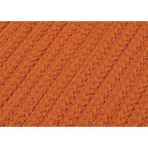Solid Rust  Doormat 2 ft. x 3 ft. Braided Indoor/Outdoor Patio Area Rug