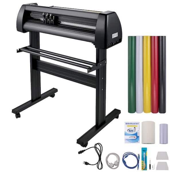 Vinyl Cutter Machine, 28 in. Vinyl Plotter, LCD Display Plotter Cutter, Pin Rollers Sign Cutting Plotter, 2025 Upgrade