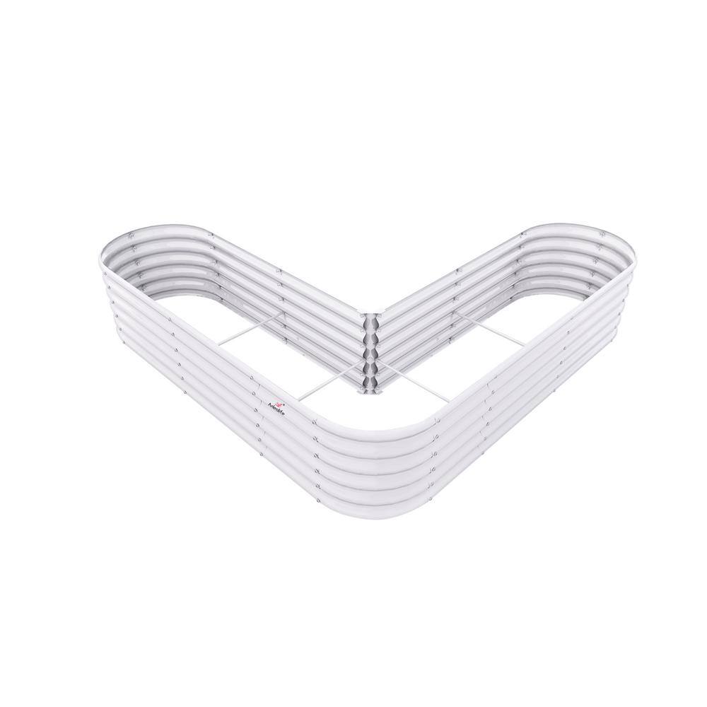 81 x 81 x 18 in. Heart-Shaped Metal Galvanized Raised Planter Boxes, Anti-R