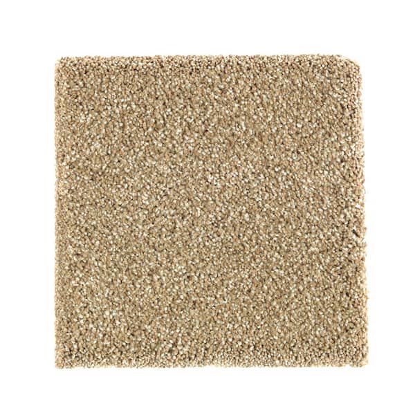 TrafficMaster Carpet Sample - Whirlwind I - Color Tumbleweed Tan Texture 8 in. x 8 in.