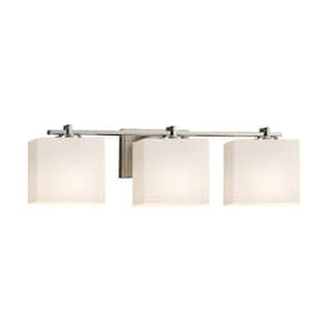 Fusion Era 3-Light Brushed Nickel Bath Light with Opal Shade