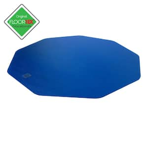 9Mat Blue 38 in. x 39 in. Polycarbonate 9 Sided Indoor Gaming Chair Mat for Carpets up to 1/2 in.