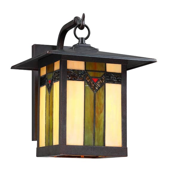Hukoro 12. in Antique Bronze Outdoor Hardwired Wall Lantern Scone with No Bulbs Included