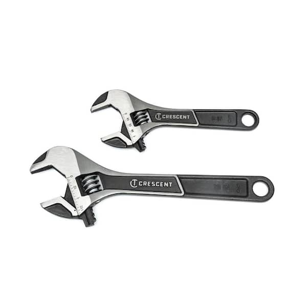 Crescent 6 in. and 10 in. Wide Jaw Adjustable Wrench Set (2-Piece