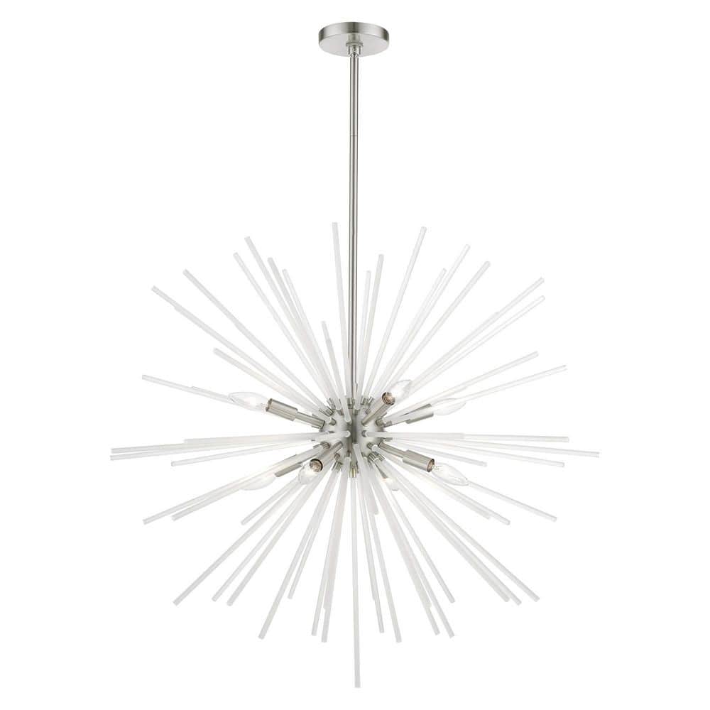 Lucyページ Tudor 6 Light Island/Pool Table Chandelier With Satin Gold
