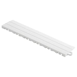 2.75 in. x 12 in. Artic White Pegged Polypropylene Ramp Edging for Diamondtrax Home Modular Flooring (10-Pack)