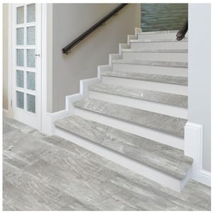 Scratch Stone 47 in. L x 12.15 in. W x 1.69 in. T Vinyl Stair Tread and Reversible Riser Kit