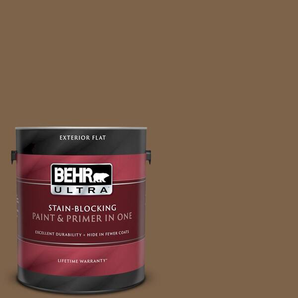 BEHR ULTRA 1 gal. #UL140-22 Arts And Crafts Flat Exterior Paint and Primer in One