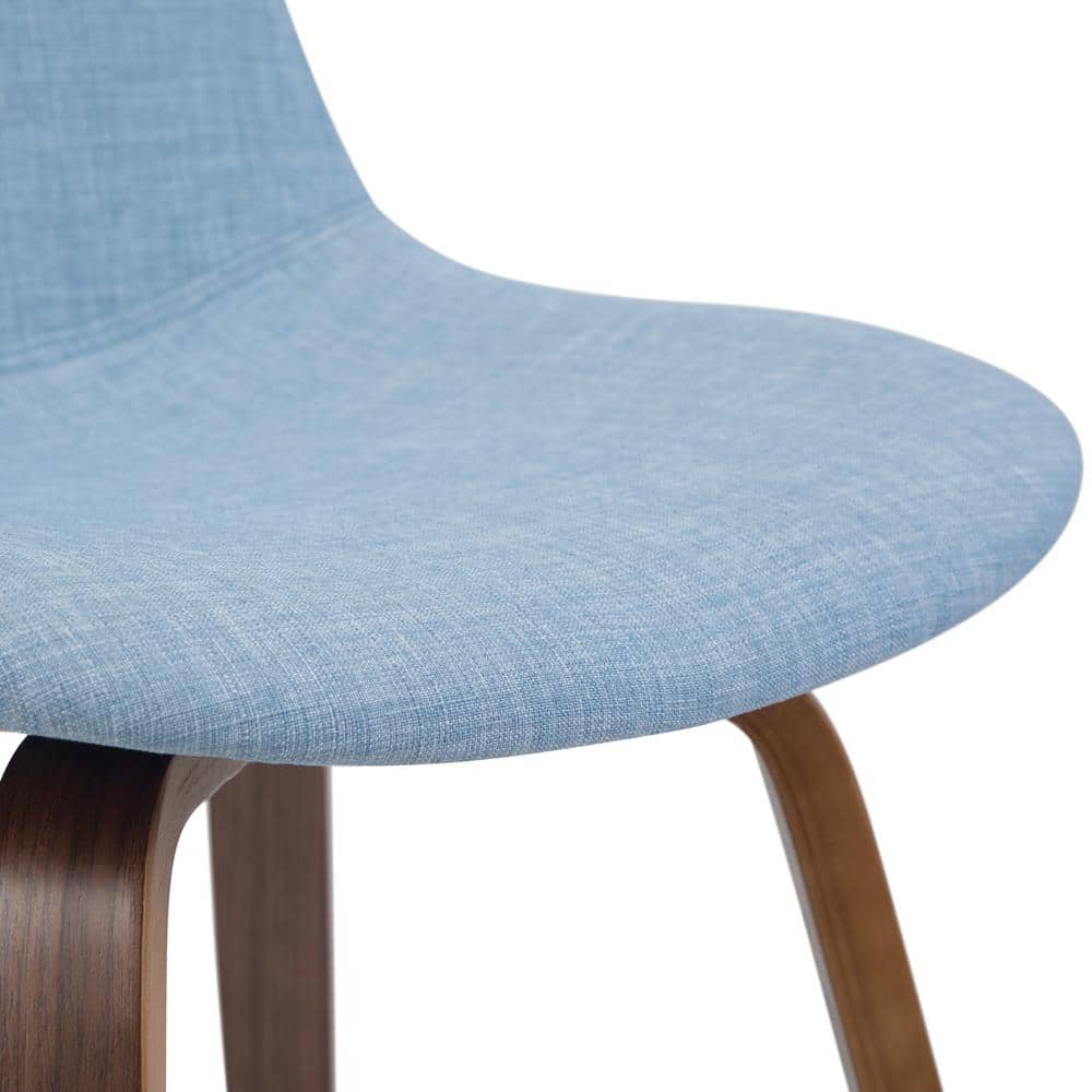 Randolph Denim Grey Linen Bentwood Counter Stools, Set of 2