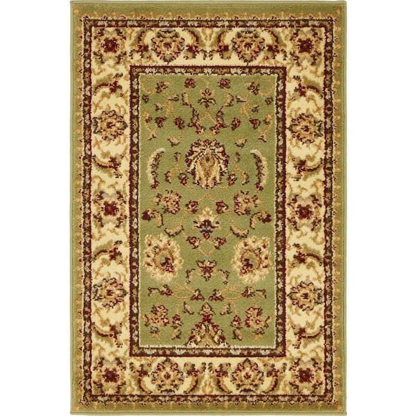 Unique Loom Voyage St. Louis Green 2' 2 x 3' 0 Area Rug