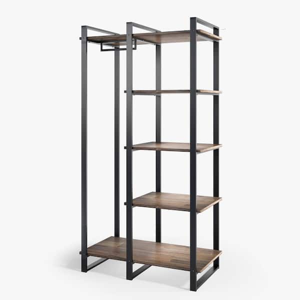 Zinus Brock 64 in. Brown 4-Shelf Etagere Bookcase UTOIND-64A - The Home  Depot