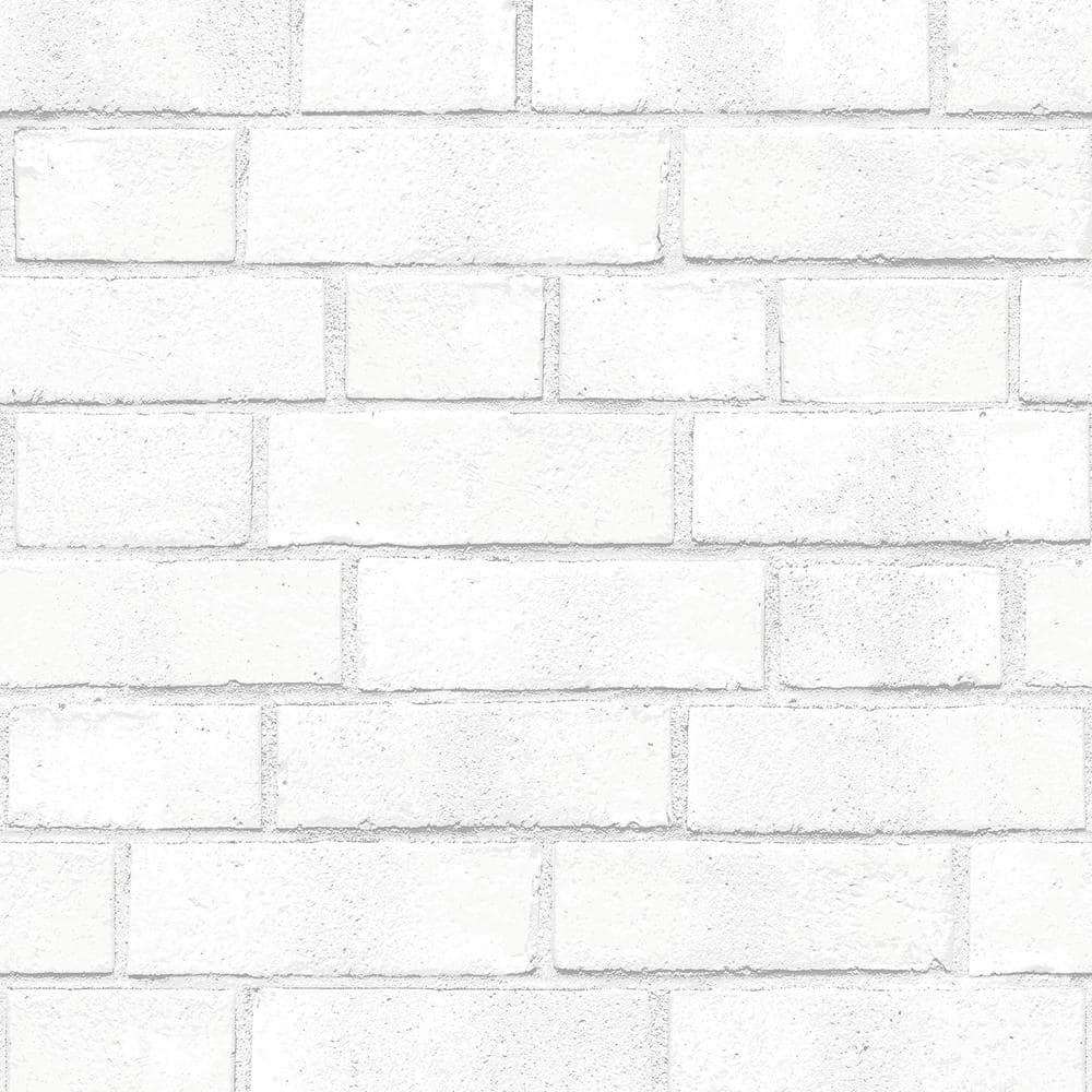 Tempaper Brick White Peel and Stick Wallpaper  20.5  x 16.5