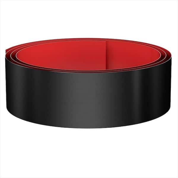 102 in. W x 6 in. D x 0.1 in. H Stainless Steel Toe Kick Cover, Self Adhesive Kickplate for Cabinet, Cupboard, Black