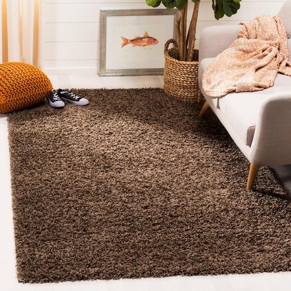 Athens Shag Taupe 8 ft. x 10 ft. Geometric Area Rug