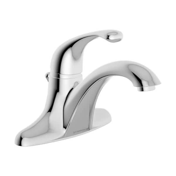 Symmons Unity 4 in. Centerset Single-Handle Bathroom Faucet with Pop-Up Drain in Chrome