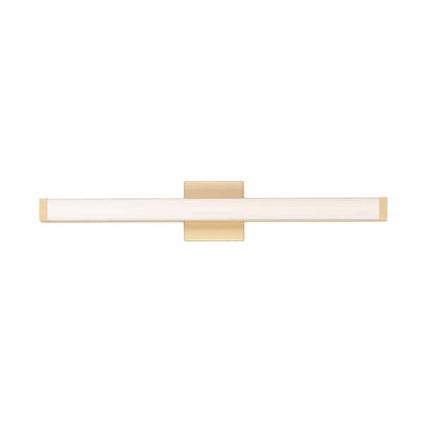 Spec 1 Light 30 in. Stainless Steel Gold LED Bath Vanity