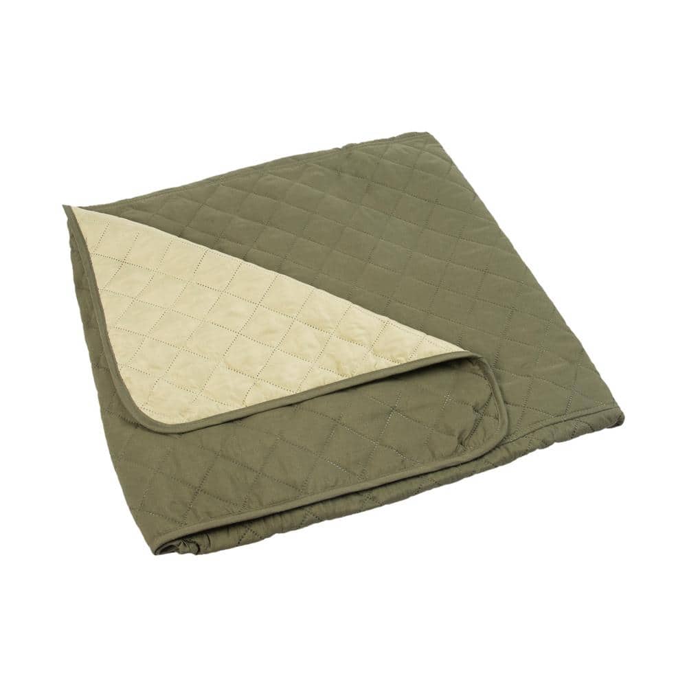 Sage and Olive Reversible Quilted Sofa Protector