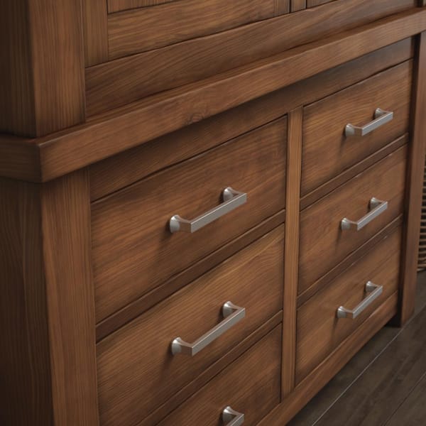 25-Pack Mandara 5-1/16 in. (128 mm) Classic Satin Nickel Cabinet Drawer Bar Pulls