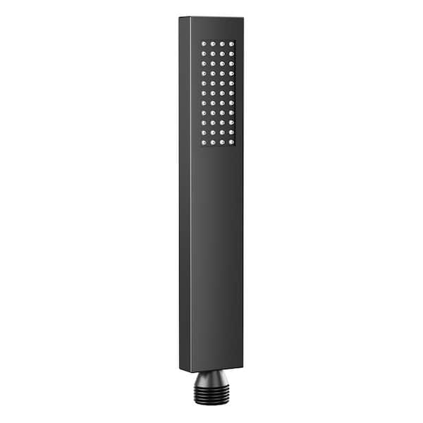 GRANDJOY Smart LED Grain Dual Showers 5 in. 3-Spray Wall Mount Shower Faucet 2.5 GPM with Valve and Tub Spout in Matte Black