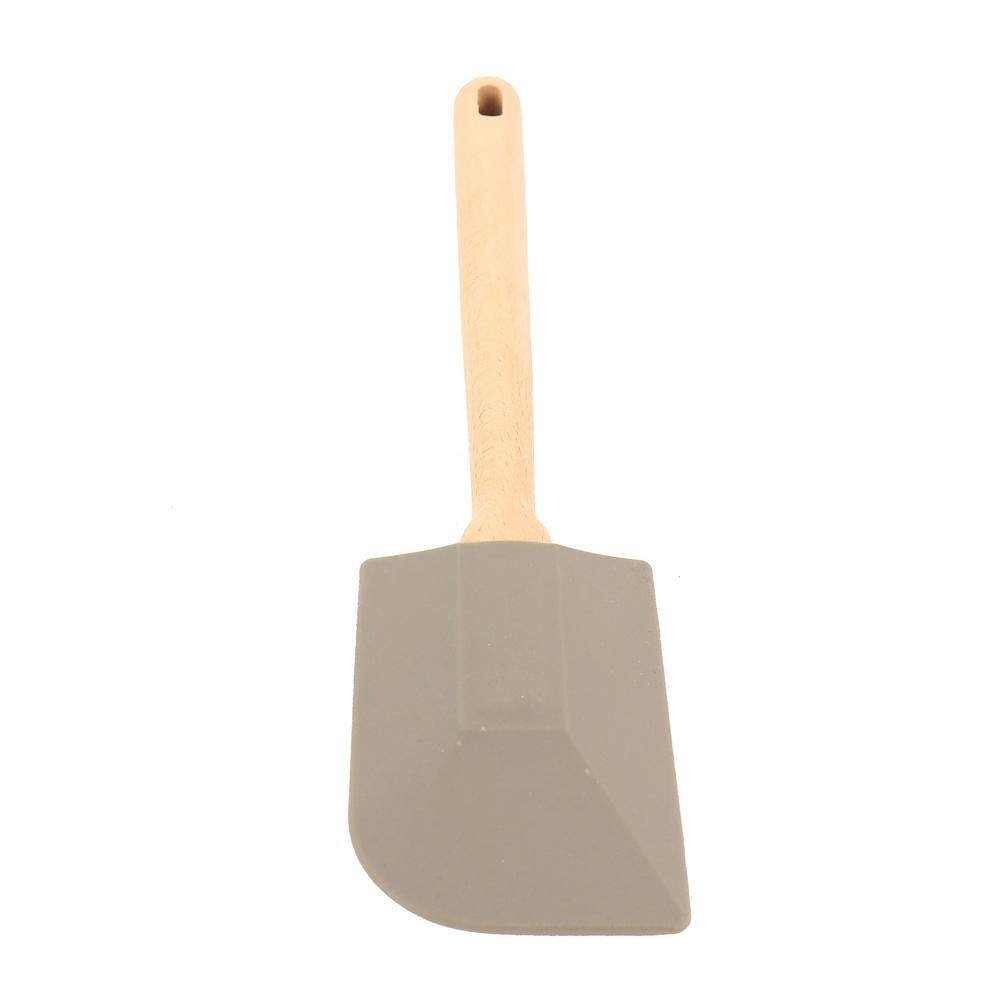 Gray Silicone Spatula with Beech Wood Handle, 11in