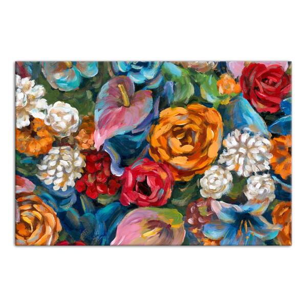 DESIGNS DIRECT 20 in. x 30 in. ''Colorful Floral Fiesta'' Printed Canvas Wall Art