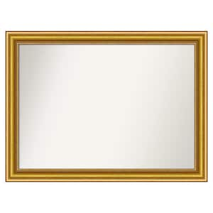 Townhouse Gold 31.75 in. x 23.75 in. Custom Non-Beveled Wood Framed Batthroom Vanity Wall Mirror