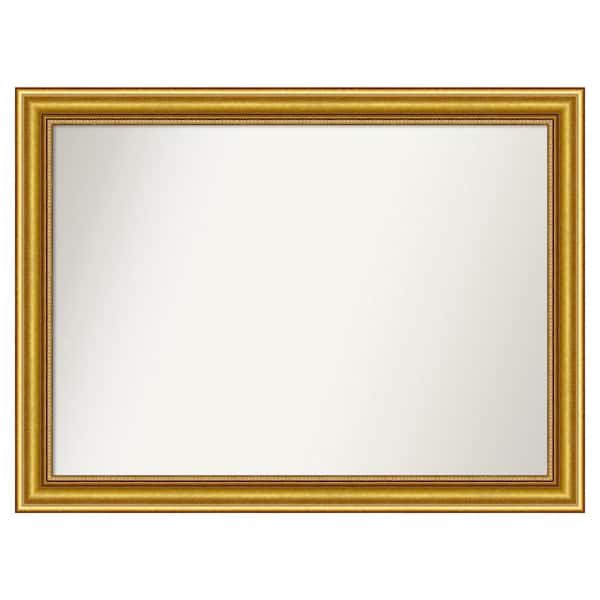 Amanti Art Townhouse Gold 31.75 in. x 23.75 in. Custom Non-Beveled Wood Framed Batthroom Vanity Wall Mirror