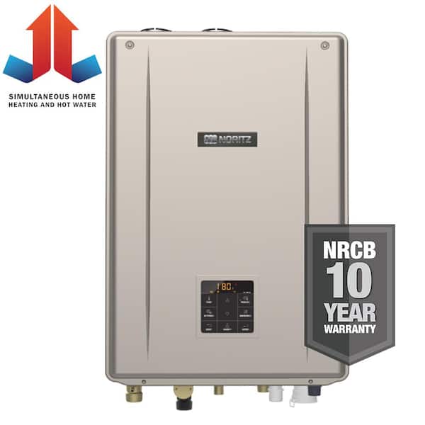 NORITZ Indoor Residential Condensing Natural Gas Combination Boiler with 180,000 BTU/H Input Modulating