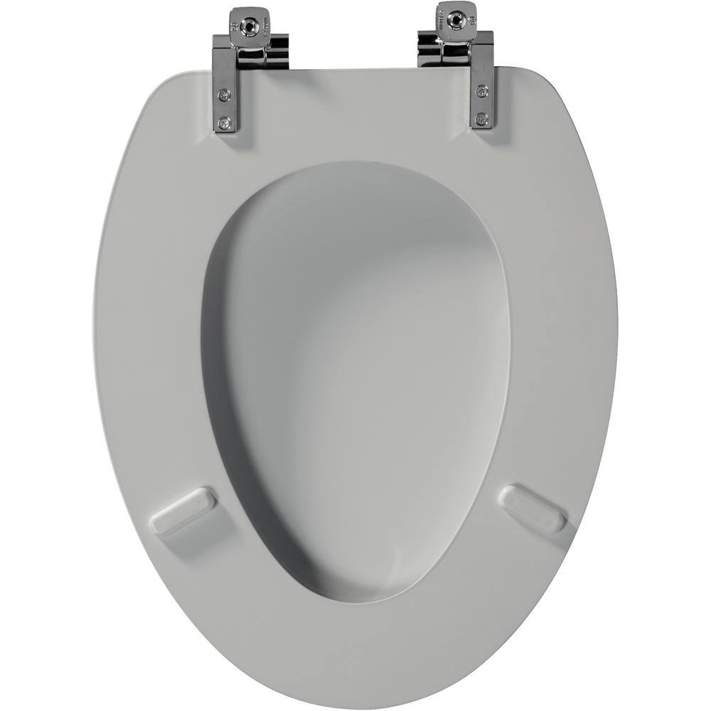 BEMIS Round Open Front Toilet Seat Lid Cover White Hardware Bathroom Bath Hinges 