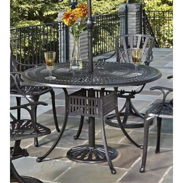 Charleston 48" Square Charcoal Aluminum Outdoor Dining Table