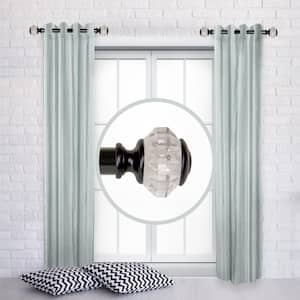 Chaste 1" dia. Curtain Rod 12-20 inch long (Set of 2) - Black