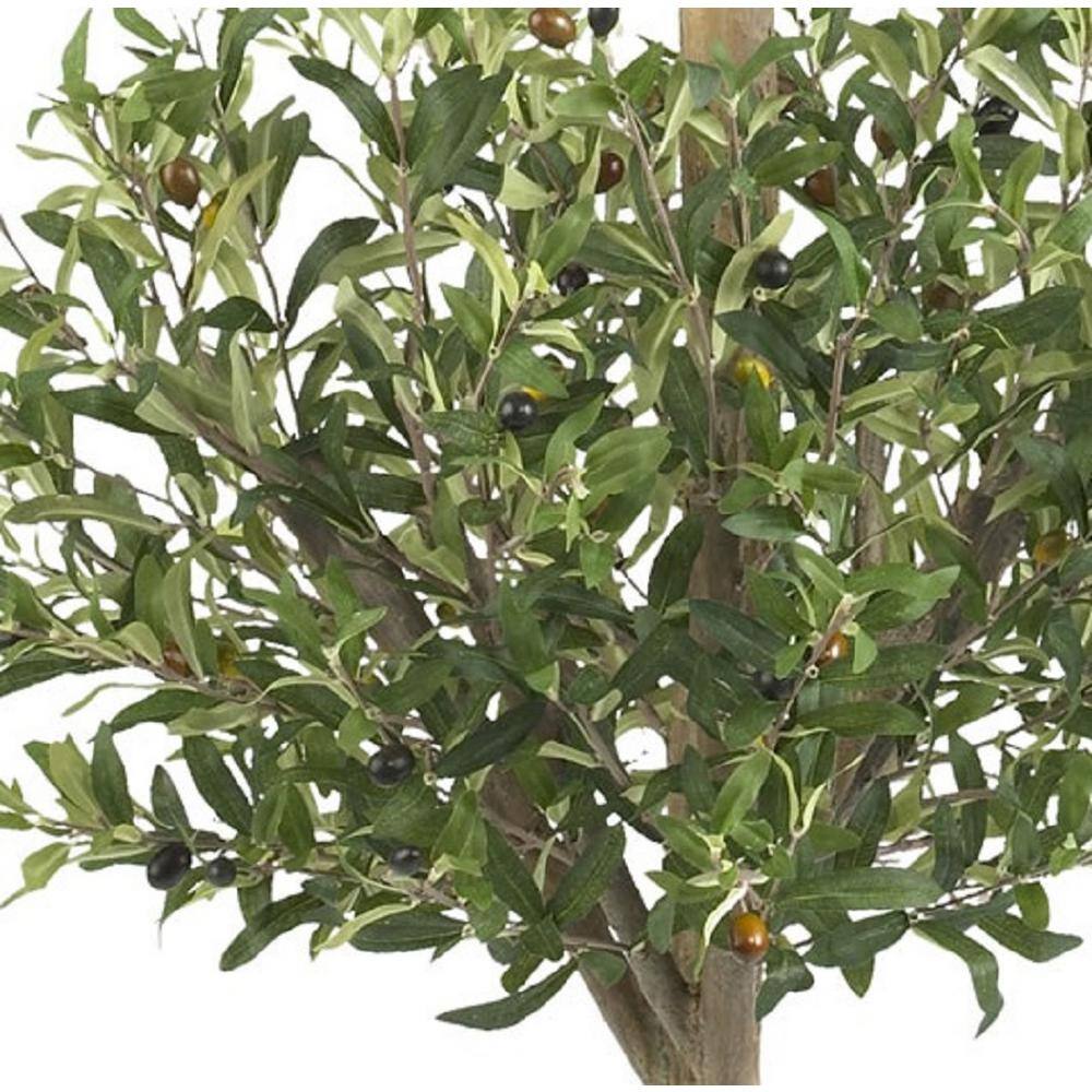 Elegant Outdoor 60" Silk Olive Double Topiary in Pot