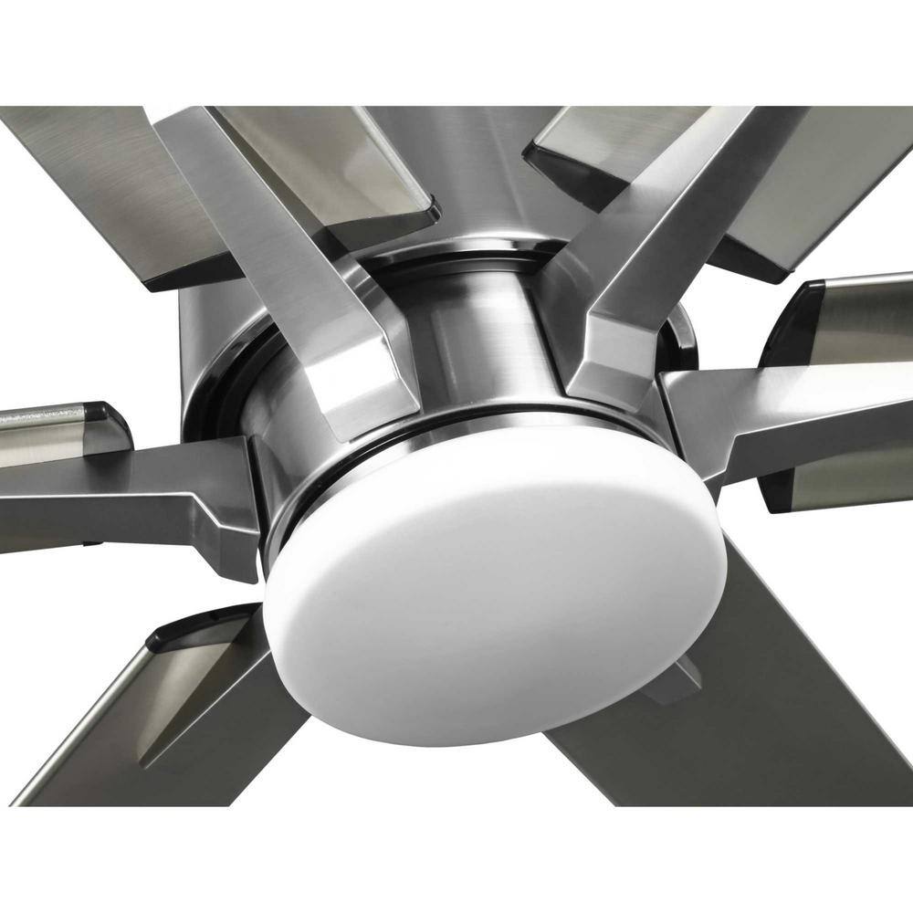 Arlo 60-Inch Brushed Nickel Ceiling Fan with LED Light and Remote